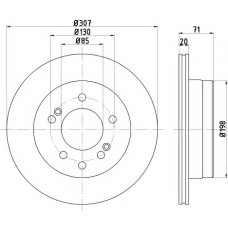 8DD 355 122-211 HELLA Тормозной диск