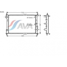 FD2381 AVA Радиатор, охлаждение двигателя