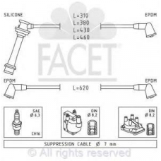 4.9394 FACET Ккомплект проводов зажигания