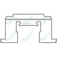 KIT411 APEC Комплектующие, тормозные колодки