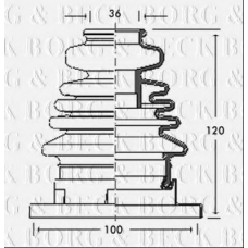 BCB2714 BORG & BECK Пыльник, приводной вал
