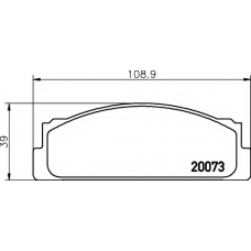 8DB 355 007-111 HELLA Комплект тормозных колодок, дисковый тормоз