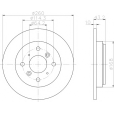 8DD 355 108-691 HELLA PAGID Тормозной диск