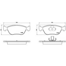 P 86 024 BREMBO Комплект тормозных колодок, дисковый тормоз