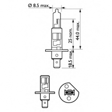 12258XV+S2 PHILIPS Лампа накаливания, фара дальнего света; Лампа нака