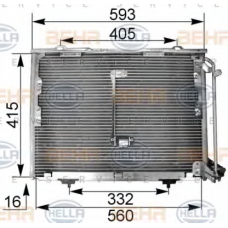 8FC 351 036-014 HELLA Конденсатор, кондиционер