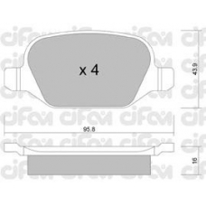 822-324-1 CIFAM Комплект тормозных колодок, дисковый тормоз