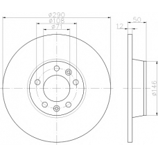 8DD 355 116-171 HELLA PAGID Тормозной диск