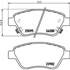 8DB 355 015-441 HELLA Комплект тормозных колодок, дисковый тормоз