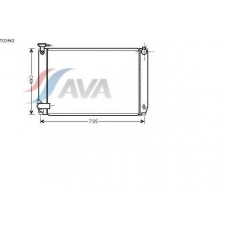 TO2463 AVA Радиатор, охлаждение двигателя