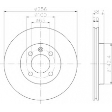 8DD 355 101-311 HELLA Тормозной диск