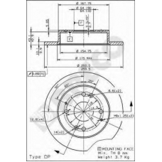 BS 7480 BRECO Тормозной диск