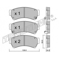 886.0 TRUSTING Комплект тормозных колодок, дисковый тормоз