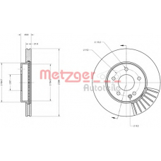 6110135 METZGER Тормозной диск