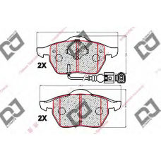 BP2047 DJ PARTS Комплект тормозных колодок, дисковый тормоз