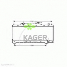 31-1127 KAGER Радиатор, охлаждение двигателя