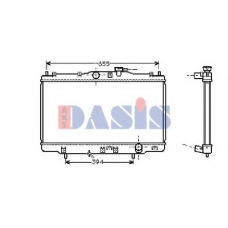 101270N AKS DASIS Радиатор, охлаждение двигателя