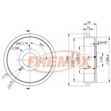 BD-9615 FREMAX Тормозной барабан