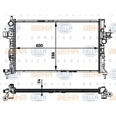 8MK 376 715-324 HELLA Радиатор, охлаждение двигателя