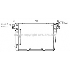 BWA2058 AVA Радиатор, охлаждение двигателя