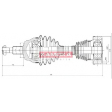 VW1138926 KAMOKA Приводной вал