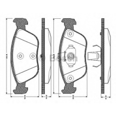 0 986 TB2 356 BOSCH Комплект тормозных колодок, дисковый тормоз