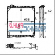 0401502 KUHLER SCHNEIDER Радиатор, охлаждение двигател