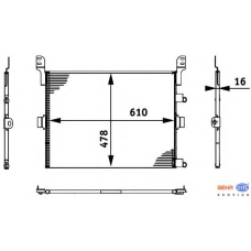 8FC 351 317-661 HELLA Конденсатор, кондиционер