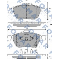 FO 913481 FOMAR ROULUNDS Комплект тормозных колодок, дисковый тормоз