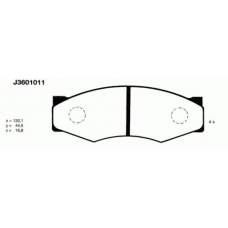 J3601011 NIPPARTS Комплект тормозных колодок, дисковый тормоз