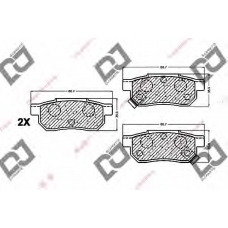 BP1252 DJ PARTS Комплект тормозных колодок, дисковый тормоз