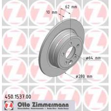 450.1537.00 ZIMMERMANN Тормозной диск