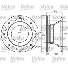 187055 VALEO Тормозной диск