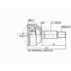 OJ-1623 InterParts Шарнирный комплект, приводной вал