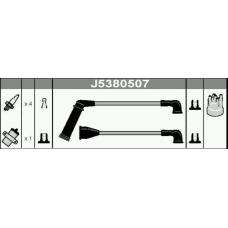 J5380507 NIPPARTS Комплект проводов зажигания