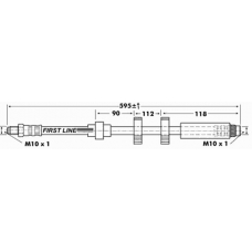 FBH6835 FIRST LINE Тормозной шланг