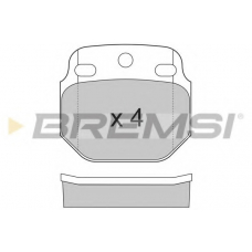 BP7244 BREMSI Комплект тормозных колодок, дисковый тормоз