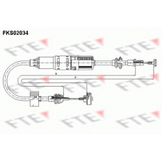 FKS02034 FTE Трос, управление сцеплением