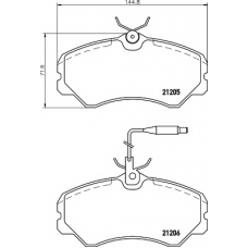 8DB 355 017-841 HELLA PAGID Комплект тормозных колодок, дисковый тормоз