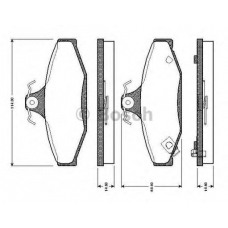 0 986 TB2 641 BOSCH Комплект тормозных колодок, дисковый тормоз