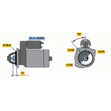 0 001 368 045 BOSCH Стартер