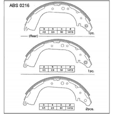 ABS0216 Allied Nippon Колодки барабанные