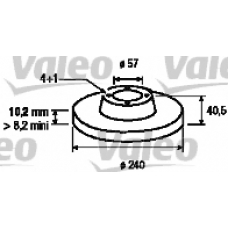 186791 VALEO Тормозной диск