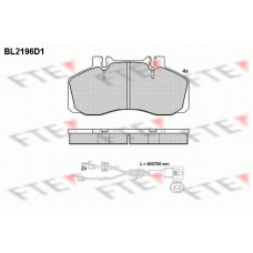 BL2196D1 FTE Комплект тормозных колодок, дисковый тормоз