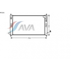 MT2201 AVA Радиатор, охлаждение двигателя