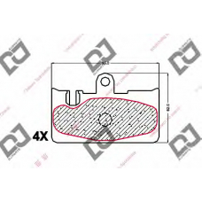 BP1602 DJ PARTS Комплект тормозных колодок, дисковый тормоз