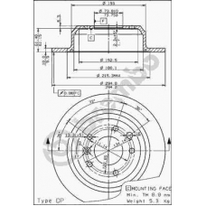 08.5698.10 BREMBO Тормозной диск