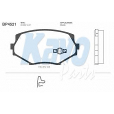 BP-4521 KAVO PARTS Комплект тормозных колодок, дисковый тормоз