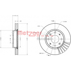 6110467 METZGER Тормозной диск