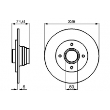 0 986 478 432 BOSCH Тормозной диск